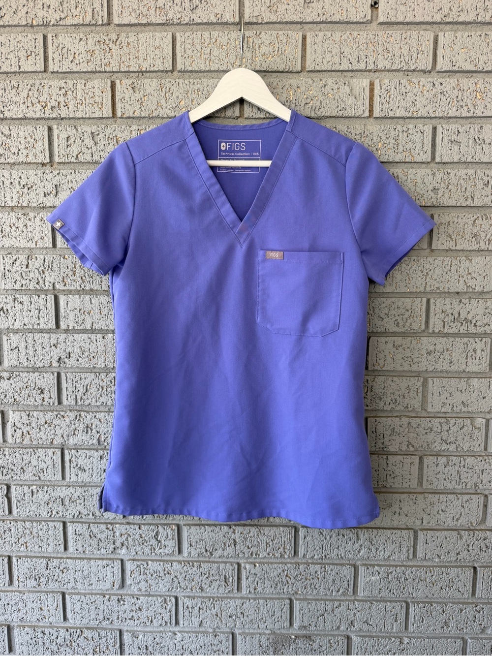 Figs Catarina Scrub Top Blueberry Purple Size XXS
